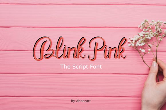 Blink Pink Font Poster 1