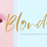 Blonde Font Poster 1