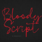 Bloody Script Font Poster 1