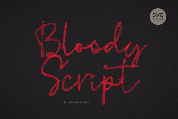 Bloody Script Font Poster 1
