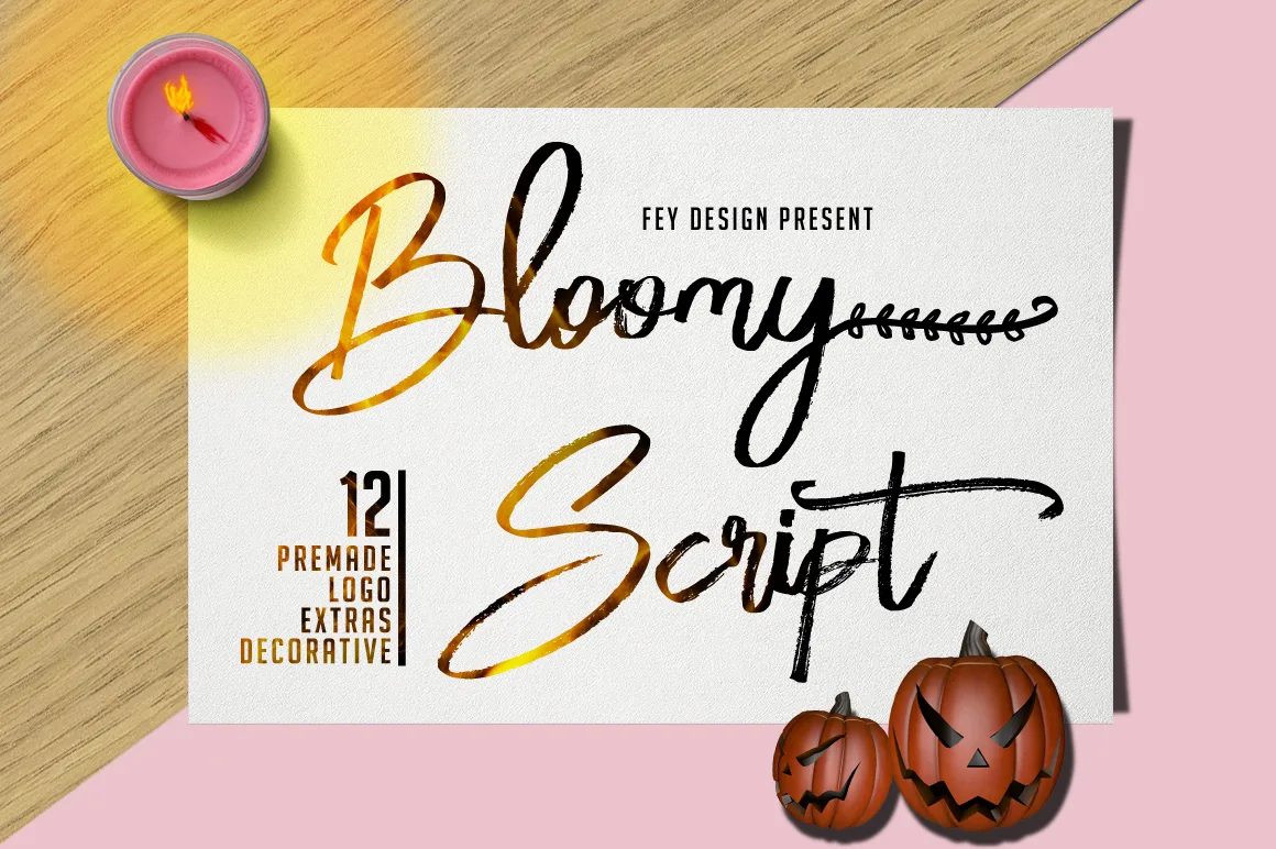 Bloomy Script Font Bloomy Script Font Poster 1