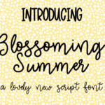 Blossoming Summer Font Poster 1