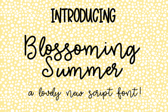 Blossoming Summer Font Poster 1