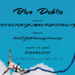 Blue Dahlia Font Poster 2