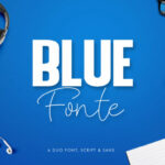 Blue Fonte Duo Font Poster 1