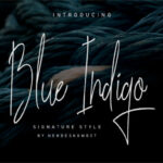 Blue Indigo Font Poster 1