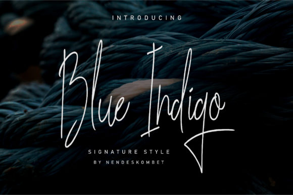 Blue Indigo Font Poster 1
