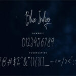Blue Indigo Font Poster 4