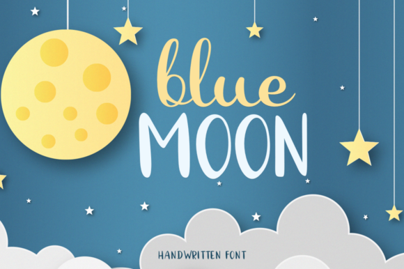 Blue Moon Font Poster 1