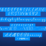 Blue Pen Script Font Poster 6