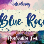 Blue Rose Script Font Poster 1