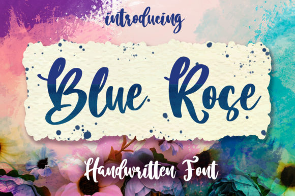Blue Rose Script Font Poster 1