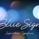 Blue Sign Font Poster 1