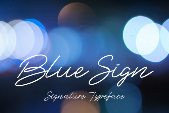 Blue Sign Font Poster 1