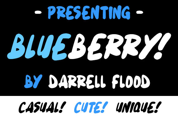 Blueberry Font Poster 1