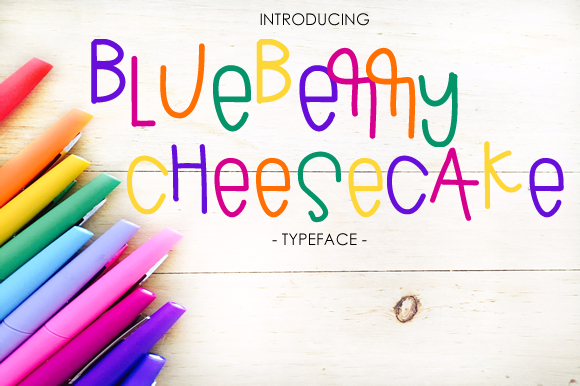 Blueberry Cheesecake Font Poster 1