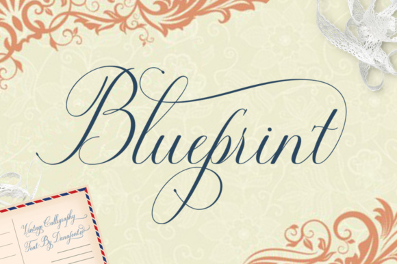 Blueprint Font Poster 1