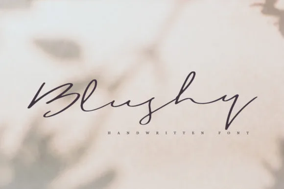 Blushy Font Blushy Font Poster 1