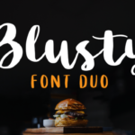 Blusty Duo Font Poster 12