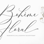 Boheme Floral Font Poster 1