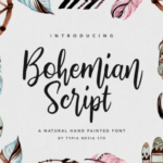 Bohemian Script Font Poster 1