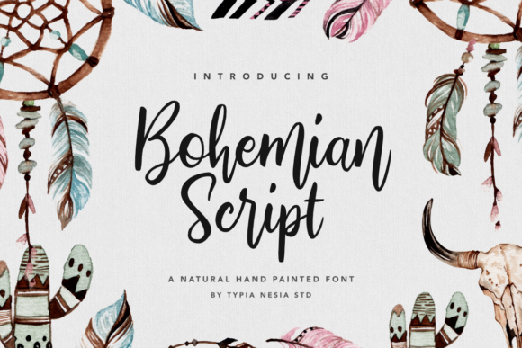 Bohemian Script Font Poster 1