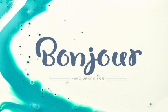 Bonjour Font Poster 1