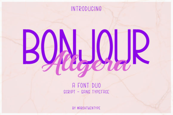 Bonjour Allgera Duo Font Poster 1