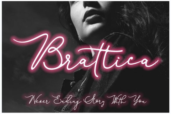 Brattica Script Font Poster 1