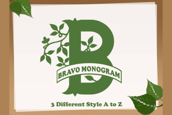 Bravo Monogram Font Poster 1