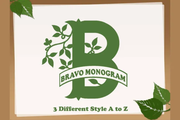 Bravo Monogram Font Bravo Monogram Font Poster 1