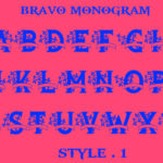 Bravo Monogram Font Poster 3