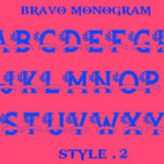 Bravo Monogram Font Poster 4