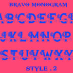 Bravo Monogram Font Poster 4