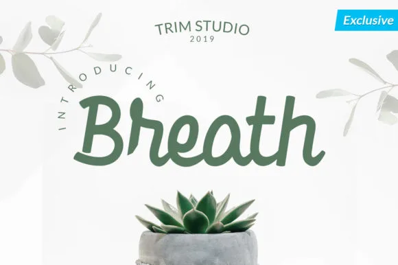 Breath Font Breath Font Poster 1