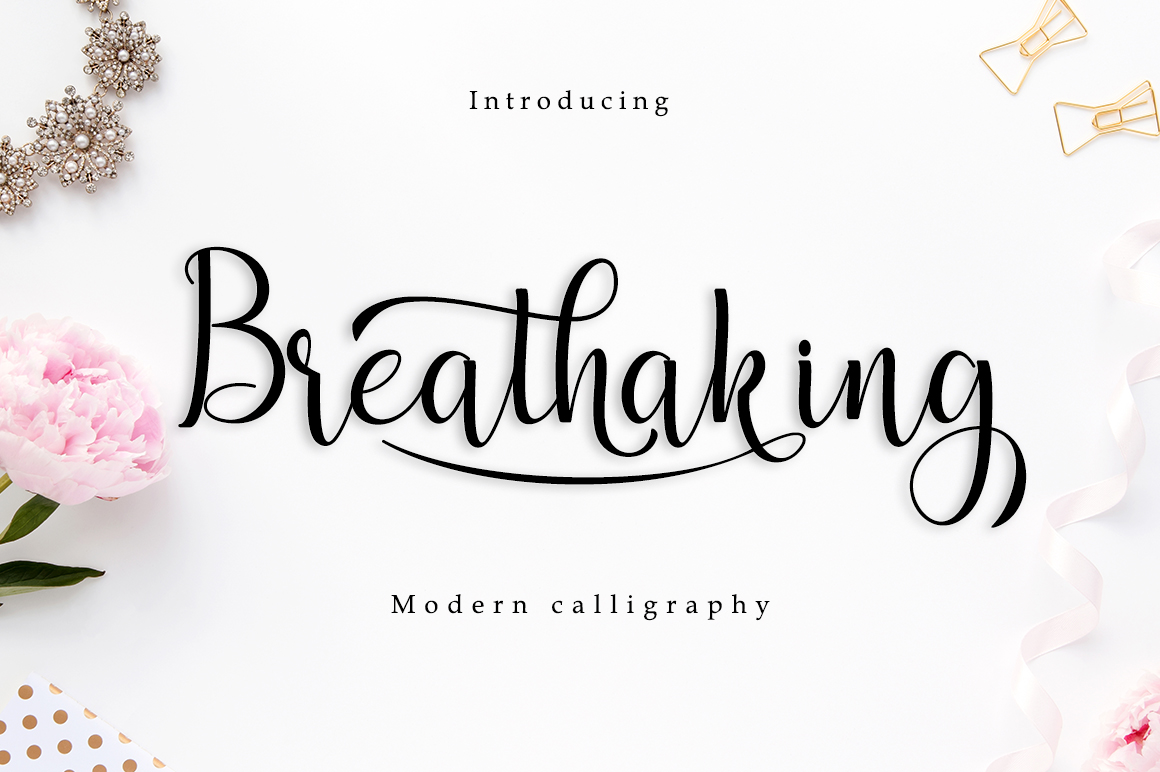 Breathaking Font Poster 1