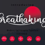 Breathaking Script Font Poster 1
