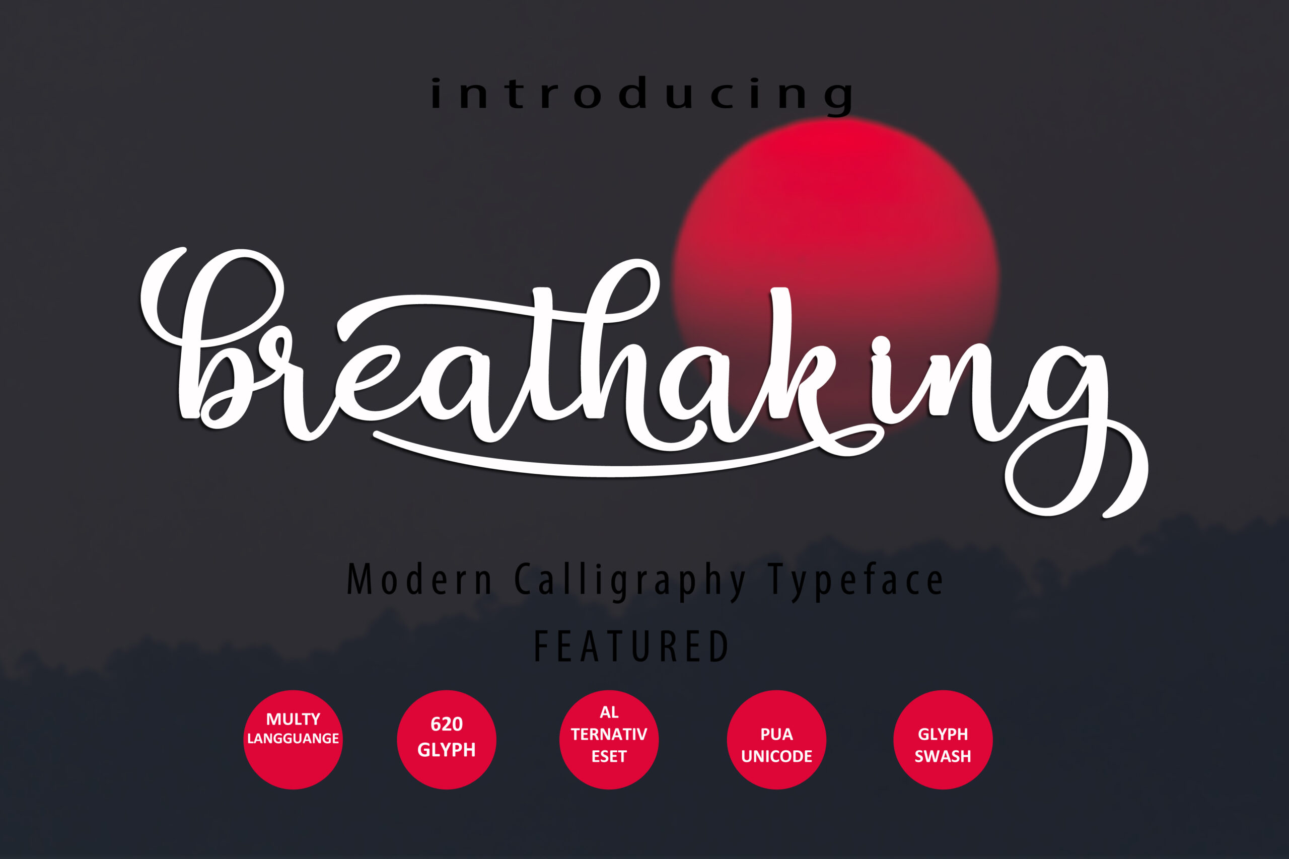 Breathaking Script Font Poster 1