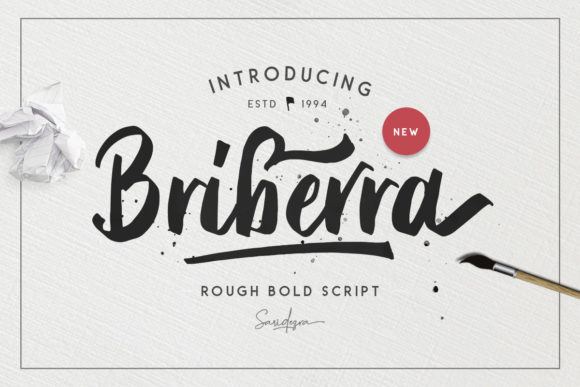 Briberra Script Font Poster 1