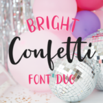 Bright Confetti Font Poster 1