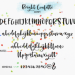 Bright Confetti Font Poster 9