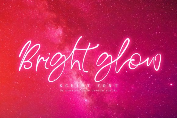 Bright Glow Font Poster 1