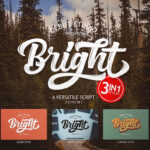 Bright Script Font Poster 1