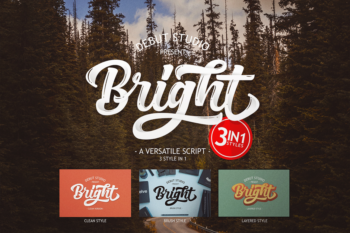 Bright Script Font Poster 1