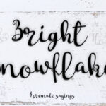 Bright Snowflakes Font Poster 1