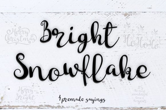 Bright Snowflakes Font Poster 1