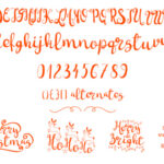 Bright Snowflakes Font Poster 4