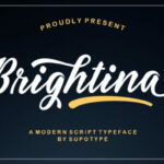 Brightina Script Font Poster 1