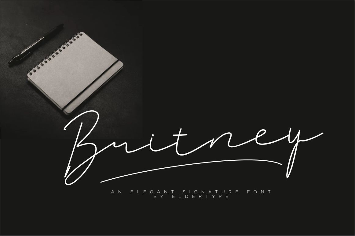 Britney Signature Font Poster 1