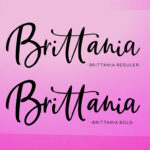 Brittania Script Font Poster 4